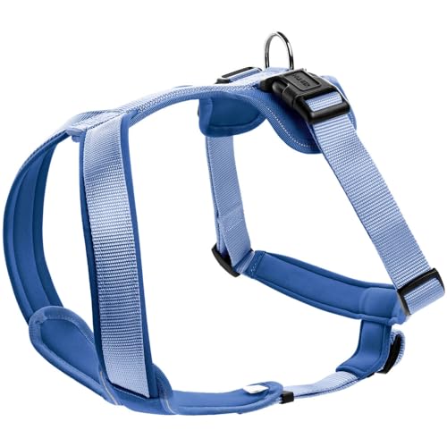 HUNTER NEOPREN Hundegeschirr, Nylon, gepolstert mit Neopren, XS 36 - 44 cm, blau von HUNTER