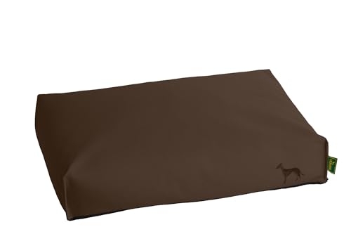HUNTER Orthopädisches Hundekissen LIVO, Farbe: braun, für Hunde mit Gelenk- und Rückenproblemen, mit Memoryschaum-Flocken, weich, elegant, Rutschhemmende Unterseite, Made in Europe, Größe: XL von HUNTER