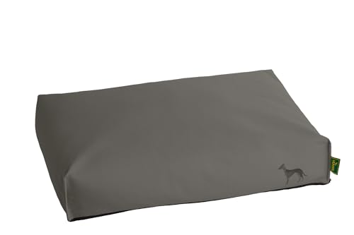 HUNTER Orthopädisches Hundekissen LIVO, Farbe: grau, für Hunde mit Gelenk- und Rückenproblemen, mit Memoryschaum-Flocken, weich, elegant, Rutschhemmende Unterseite, Made in Europe, Größe: XL von HUNTER