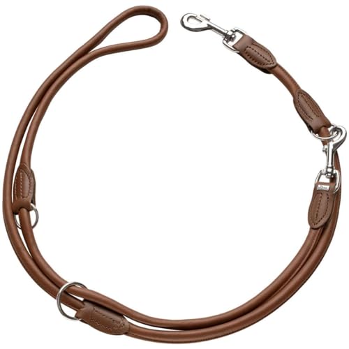 HUNTER ROUND & SOFT Verstellbare Hundeführleine, Leder, rundgenäht, 8/200, braun HUNTER ROUND & SOFT Verstellbare Hundeführleine, Leder, rundgenäht, 8/200, braun von HUNTER