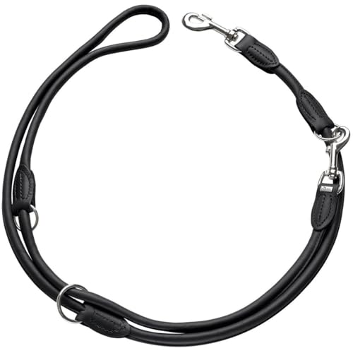 HUNTER ROUND & SOFT Verstellbare Hundeführleine, Leder, rundgenäht, 10/200, schwarz HUNTER ROUND & SOFT Verstellbare Hundeführleine, Leder, rundgenäht, 10/200, schwarz von HUNTER