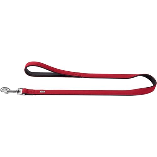 HUNTER SOFTIE Führleine für Hunde, Kunstleder, mit Handschlaufe, 2,0/100 cm, rot von HUNTER