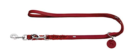 HUNTER SOLID EDUCATION Verstellbare Hundeführleine, Leder, geflochten, robust, weich, 1.3 x 200 cm, rot HUNTER SOLID EDUCATION Verstellbare Hundeführleine, Leder, geflochten, robust, weich, 1.3 x 200 cm, rot von HUNTER