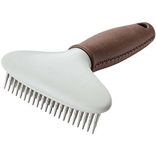 Hunter SPA Entwirrungsstriegel zweireihig, zum Entfernen von losem Haar und Schuppen, 16 x 11,5 cm von HUNTER