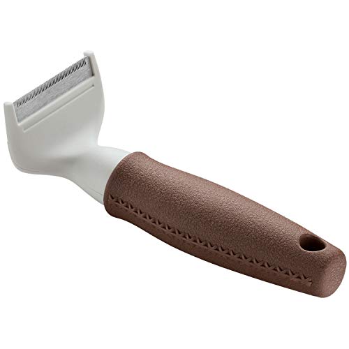 Hunter SPA Trimmstriegel mit Edelstahlklinge, für mittel- bis langhaarige Hunde und Pferde, 15,5 x 6,5 cm, M von HUNTER