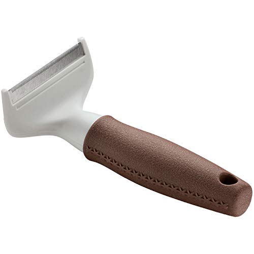 Hunter SPA Trimmstriegel mit Edelstahlklinge, für mittel- bis langhaarige Hunde und Pferde, 15,5 x 8,5 cm, L von HUNTER