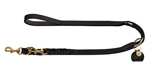 HUNTER Sansibar SOLID Verstellbare Führleine für Hunde, Leder, geflochten, robust, elegant, 2 x 200 cm, schwarz HUNTER Sansibar SOLID Verstellbare Führleine für Hunde, Leder, geflochten, robust, elegant, 2 x 200 cm, schwarz von HUNTER