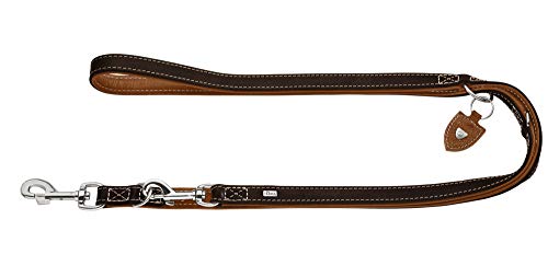 HUNTER TARA Verstellbare Hunderführleine, Leder, rustikal, wetterfest, robust, 2 x 200 cm, dunkelbraun/cognac HUNTER TARA Verstellbare Hunderführleine, Leder, rustikal, wetterfest, robust, 2 x 200 cm, dunkelbraun/cognac von HUNTER