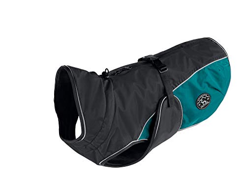HUNTER Hundemantel UPPSALA COZY, Farbe: anthrazit/petrol, wasser- und windabweisend, wärmendes Innenfutter, reflektierend, optimaler Komfort, waschbar bei 30 °C, für kalte Tage, Größe: 70 von HUNTER