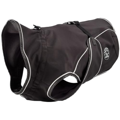 HUNTER Uppsala SoftshellHundemantel, Funktionsmantel, wasserabweisend, winddicht, reflektierend 25, schwarz von HUNTER
