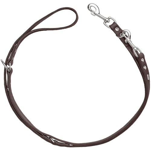 HUNTER Verstellbare Hundeführleine Grenada aus Leder, Farbe: Dunkelbraun, handgefertigt in Deutschland, für Training und Alltag, robust, weich, schlicht, Größe: 20/200, Breite: 2,0 cm, Länge: 200 cm HUNTER Verstellbare Hundeführleine Grenada aus Leder, Farbe: Dunkelbraun, handgefertigt in Deutschland, für Training und Alltag, robust, weich, schlicht, Größe: 20/200, Breite: 2,0 cm, Länge: 200 cm von HUNTER