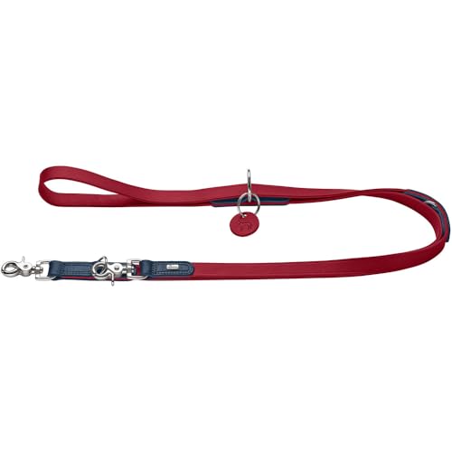 HUNTER Verstellbare Hundeführleine LEMVIG, Farbe: rot/dunkelblau, Leder, 3-Fach verstellbar, belastbar & strapazierfähig, komfortabel, elegant & trendig, Made in Germany, Größe: 15/200 HUNTER Verstellbare Hundeführleine LEMVIG, Farbe: rot/dunkelblau, Leder, 3-Fach verstellbar, belastbar & strapazierfähig, komfortabel, elegant & trendig, Made in Germany, Größe: 15/200 von HUNTER