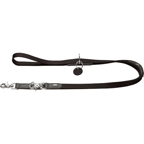 HUNTER Verstellbare Hundeführleine LEMVIG, Farbe: schwarz/steingrau, Leder, 3-Fach verstellbar, belastbar & strapazierfähig, komfortabel, elegant & trendig, Made in Germany, Größe: 20/200 HUNTER Verstellbare Hundeführleine LEMVIG, Farbe: schwarz/steingrau, Leder, 3-Fach verstellbar, belastbar & strapazierfähig, komfortabel, elegant & trendig, Made in Germany, Größe: 20/200 von HUNTER