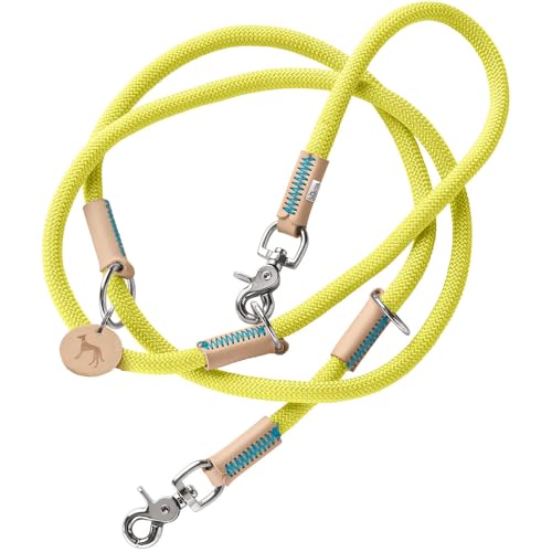 HUNTER Verstellbare Hundeführleine Malia, Farbe: Limette/Natur, geschmeidiges Tau & Robustes Leder, 3-Fach verstellbar, leicht, strapazierfähig, moderner Look, Made in Germany, Größe: 10/200 HUNTER Verstellbare Hundeführleine Malia, Farbe: Limette/Natur, geschmeidiges Tau & Robustes Leder, 3-Fach verstellbar, leicht, strapazierfähig, moderner Look, Made in Germany, Größe: 10/200 von HUNTER