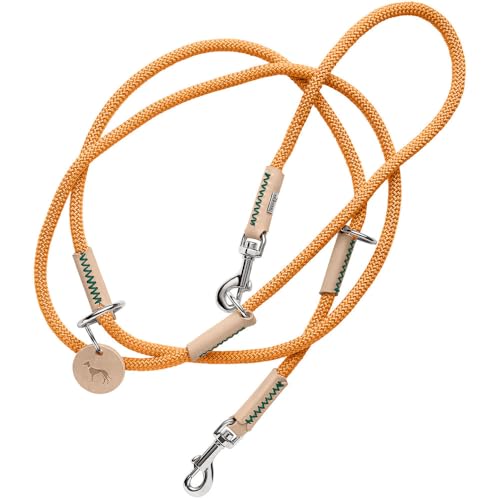 HUNTER Verstellbare Hundeführleine Malia, Farbe: apricot/Natur, geschmeidiges Tau & Robustes Leder, 3-Fach verstellbar, leicht, strapazierfähig, moderner Look, Made in Germany, Größe: 8/200 HUNTER Verstellbare Hundeführleine Malia, Farbe: apricot/Natur, geschmeidiges Tau & Robustes Leder, 3-Fach verstellbar, leicht, strapazierfähig, moderner Look, Made in Germany, Größe: 8/200 von HUNTER