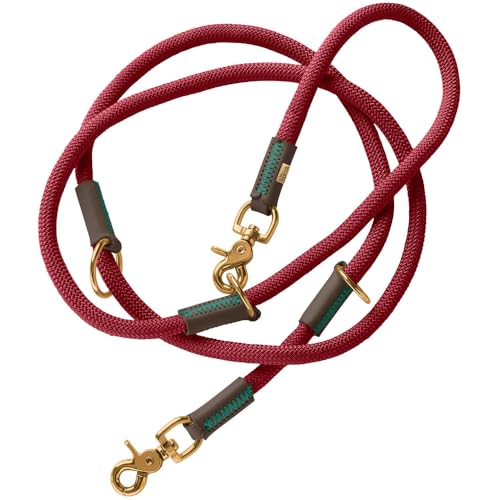 HUNTER Verstellbare Hundeführleine Malia, Farbe: weinrot/Dunkelbraun, geschmeidiges Tau & Robustes Leder, 3-Fach verstellbar, leicht, strapazierfähig, moderner Look, Made in Germany, Größe: 10/200 HUNTER Verstellbare Hundeführleine Malia, Farbe: weinrot/Dunkelbraun, geschmeidiges Tau & Robustes Leder, 3-Fach verstellbar, leicht, strapazierfähig, moderner Look, Made in Germany, Größe: 10/200 von HUNTER