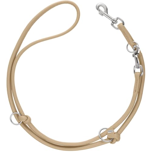 HUNTER Verstellbare Hundeführleine Round Amalfi, Farbe: beige, vegan, Kunstleder in Nappa-Optik, 3-Fach verstellbar, weich, pflegeleicht, Brillante Farbe, Made in Germany, Größe: 10/200 HUNTER Verstellbare Hundeführleine Round Amalfi, Farbe: beige, vegan, Kunstleder in Nappa-Optik, 3-Fach verstellbar, weich, pflegeleicht, Brillante Farbe, Made in Germany, Größe: 10/200 von HUNTER