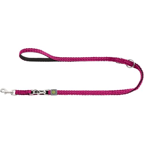 HUNTER Verstellbare Hundeführleine Hilo, Farbe: pink, leichtes 3D-Mesh-Material, griffiges Nylon, dreifach verstellbar, schnelltrocknend, witterungsbeständig, Größe: 15/200 von HUNTER