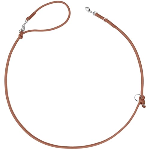 HUNTER Verstellbare Hundeführleine SOHO Round MINI, Farbe: Cognac, Rindsleder, 3-Fach verstellbar, weich & geschmeidig, leicht & robust, für kleine Hunde & Welpen, Made in Germany, Größe: 6/200 HUNTER Verstellbare Hundeführleine SOHO Round MINI, Farbe: Cognac, Rindsleder, 3-Fach verstellbar, weich & geschmeidig, leicht & robust, für kleine Hunde & Welpen, Made in Germany, Größe: 6/200 von HUNTER