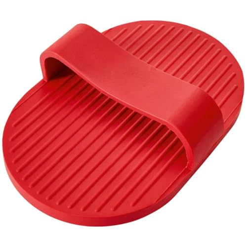 HUNTER Wellness Massage Striegel für Hunde, aus Vollgummi, rot von HUNTER