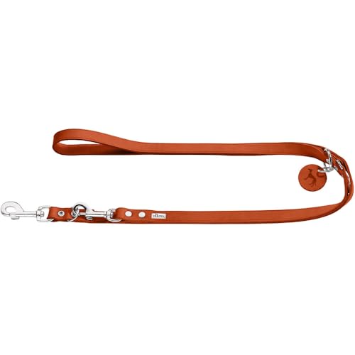 HUNTER verstellbare Hundeführleine aus Leder, Farbe: orange, besonders belastbar, 3-Fach verstellbar, mit Leder-Schlüsselanhänger, Made in Germany, Größe: 13/200 HUNTER verstellbare Hundeführleine aus Leder, Farbe: orange, besonders belastbar, 3-Fach verstellbar, mit Leder-Schlüsselanhänger, Made in Germany, Größe: 13/200 von HUNTER