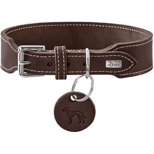 HUNTER Halsband Aalborg EXTRABREIT Farbe Dunkelbraun, extra breit, weiches Softleder, mit eleganter Kontrastnaht, Made in Germany, Größe 45 HUNTER Halsband Aalborg EXTRABREIT Farbe Dunkelbraun, extra breit, weiches Softleder, mit eleganter Kontrastnaht, Made in Germany, Größe 45 von HUNTER