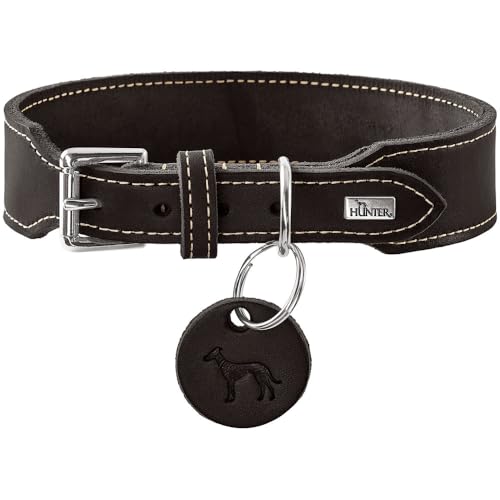 HUNTER Halsband Aalborg EXTRABREIT Farbe schwarz, extra breit, weiches Softleder, mit eleganter Kontrastnaht, Made in Germany, Größe 50 HUNTER Halsband Aalborg EXTRABREIT Farbe schwarz, extra breit, weiches Softleder, mit eleganter Kontrastnaht, Made in Germany, Größe 50 von HUNTER