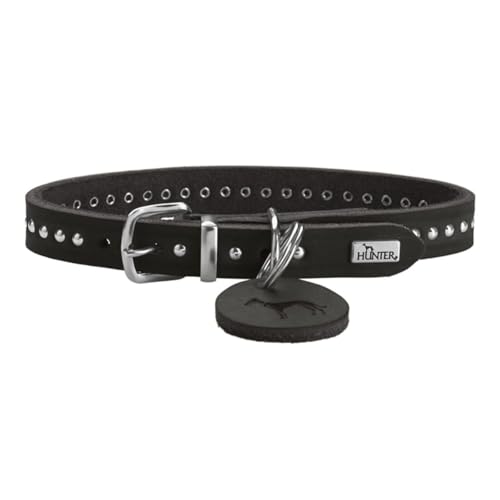 HUNTER Hundehalsband Aalborg Style, Farbe: schwarz, stark gefettetes Vollrindleder, robust, komfortabel, stylischer Nietenbesatz, Made in Germany, Größe: 42 HUNTER Hundehalsband Aalborg Style, Farbe: schwarz, stark gefettetes Vollrindleder, robust, komfortabel, stylischer Nietenbesatz, Made in Germany, Größe: 42 von HUNTER
