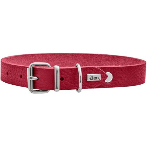 HUNTER Hundehalsband Grenada aus Leder, Farbe: Rot, handgefertigt in Deutschland, für Training und Alltag, robust, komfortabel, Schlichtes, Elegantes Design, Größe: 60, Umfang: 45-55 cm HUNTER Hundehalsband Grenada aus Leder, Farbe: Rot, handgefertigt in Deutschland, für Training und Alltag, robust, komfortabel, Schlichtes, Elegantes Design, Größe: 60, Umfang: 45-55 cm von HUNTER