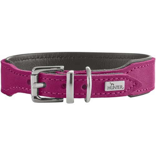 HUNTER Hundehalsband Malta, Farbe: Magenta, aus gefettetem Softvollrindleder, weich unterlegt, strapazierfähig, Brillante Farben, handgefertigt, Made in Germany, Größe: 42 HUNTER Hundehalsband Malta, Farbe: Magenta, aus gefettetem Softvollrindleder, weich unterlegt, strapazierfähig, Brillante Farben, handgefertigt, Made in Germany, Größe: 42 von HUNTER