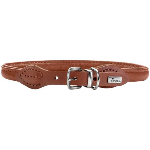 HUNTER Hundehalsband Round & Soft Canadian UP, Farbe: Cognac, weiches, geschmeidiges Leder, klassisch, fellschonend, rundgenäht, nachhaltig, Made in Germany, Größe: 37 HUNTER Hundehalsband Round & Soft Canadian UP, Farbe: Cognac, weiches, geschmeidiges Leder, klassisch, fellschonend, rundgenäht, nachhaltig, Made in Germany, Größe: 37 von HUNTER