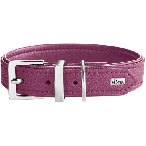 HUNTER Hundehalsband Sofia, Farbe: Himbeer, Kunstleder in Rindnappa-Optik, pflegeleicht, Brilliant gefärbt, weich gepolstert, reißfest, Made in Germany, Größe 55 HUNTER Hundehalsband Sofia, Farbe: Himbeer, Kunstleder in Rindnappa-Optik, pflegeleicht, Brilliant gefärbt, weich gepolstert, reißfest, Made in Germany, Größe 55 von HUNTER