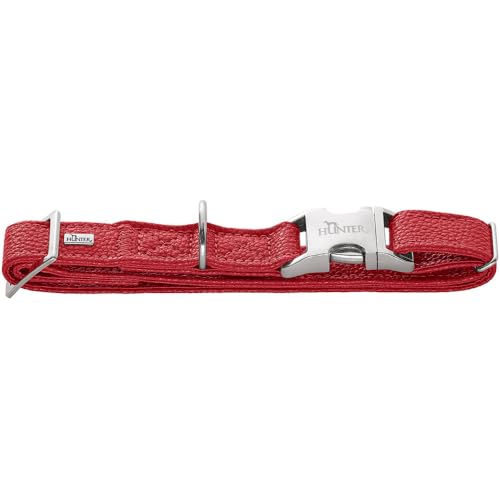 HUNTER Halsung Sofia ALU-Strong, Farbe: Rot, Kunstleder in Nappa-Optik, stufenlos verstellbar, robuster Alu-Klickverschluss, Brillante Farben, Made in Germany, Größe XL HUNTER Halsung Sofia ALU-Strong, Farbe: Rot, Kunstleder in Nappa-Optik, stufenlos verstellbar, robuster Alu-Klickverschluss, Brillante Farben, Made in Germany, Größe XL von HUNTER