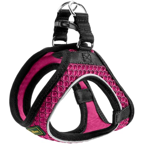 HUNTER Hilo Comfort Geschirr für kleine Hunde mit Netzmaterial und reflektierenden Elementen Farbe pink, Größe M-L von HUNTER