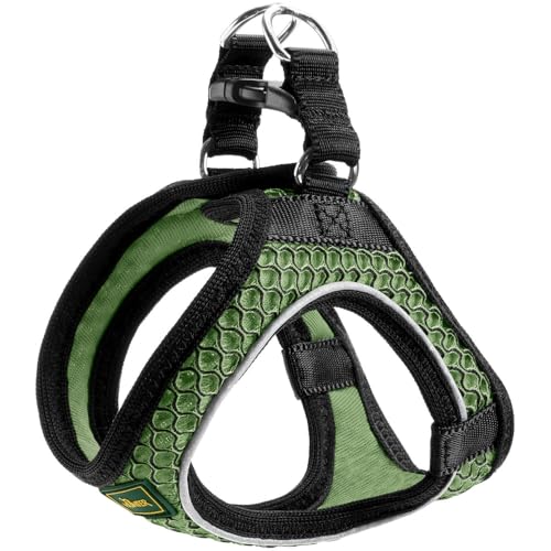 HUNTER Hundegeschirr Hilo Comfort, Farbe: lindgrün, Easy Step-In Geschirr für kleine bis mittlere Hunde, mit Netzmaterial, reflektierende Elemente, angenehm leicht, modernes Design Größe: XXS von HUNTER