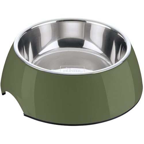 Hunter Melamin-Napf, Farbe: Khaki, mit Edelstahleinsatz, rutschfest, Kratz- und stoßresistent, pflegeleicht, spülmaschinengeeignet, Größe: 160 ml Hunter Melamin-Napf, Farbe: Khaki, mit Edelstahleinsatz, rutschfest, Kratz- und stoßresistent, pflegeleicht, spülmaschinengeeignet, Größe: 160 ml von HUNTER