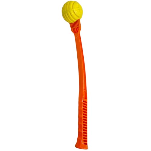 HUNTER Hundespielzeug FLINGERZ Ball, befüllbarer Gummiball für Apportiertraining, pfeift beim Fliegen, schwimmfähig, kompatibel mit Schleuderstab, robust & gut sichtbar, Größe: 7 cm von HUNTER