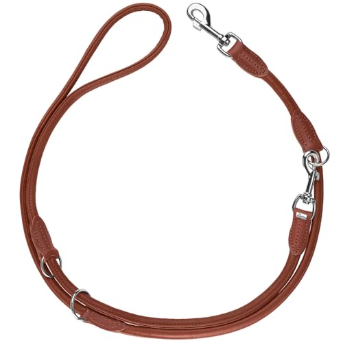 HUNTER Verstellbare Hundeführleine Round & Soft Canadian UP, Farbe: Cognac, weiches Leder, 3-Fach verstellbar, rundgelegt, nachhaltig, Made in Germany, Größe: 14/200 HUNTER Verstellbare Hundeführleine Round & Soft Canadian UP, Farbe: Cognac, weiches Leder, 3-Fach verstellbar, rundgelegt, nachhaltig, Made in Germany, Größe: 14/200 von HUNTER
