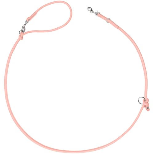HUNTER Verstellbare Hundeführleine SOHO Round MINI, Farbe: Hellrosa, Rindsleder, 3-Fach verstellbar, weich & geschmeidig, leicht & robust, für kleine Hunde & Welpen, Made in Germany, Größe: 8/200 HUNTER Verstellbare Hundeführleine SOHO Round MINI, Farbe: Hellrosa, Rindsleder, 3-Fach verstellbar, weich & geschmeidig, leicht & robust, für kleine Hunde & Welpen, Made in Germany, Größe: 8/200 von HUNTER