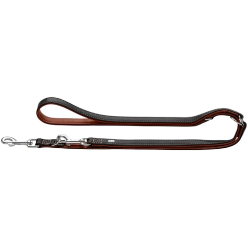 HUNTER Verstellbare Hundeführleine Canadian UP, Farbe: schwarz/Cognac, weiches, geschmeidiges Leder, 3-Fach verstellbar, nachhaltig, Made in Germany, Größe: 15/200 HUNTER Verstellbare Hundeführleine Canadian UP, Farbe: schwarz/Cognac, weiches, geschmeidiges Leder, 3-Fach verstellbar, nachhaltig, Made in Germany, Größe: 15/200 von HUNTER