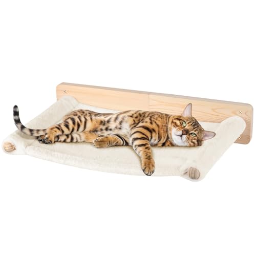 Katzenhängematte zur Wandmontage, Katzenhängematte, Stabiles Kängematten Katzen Wand bis zu 35kg, Kletterwand Katzen, Katzenbett zum Schlafen und Ausruhen -61 * 40 * 15cm – weiß Katzenhängematte zur Wandmontage, Katzenhängematte, Stabiles Kängematten Katzen Wand bis zu 35kg, Kletterwand Katzen, Katzenbett zum Schlafen und Ausruhen -61 * 40 * 15cm – weiß von HUOLE