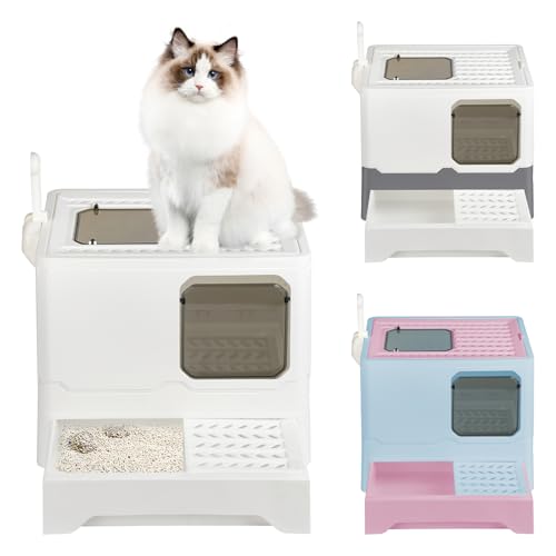 Katzenklo Katzen, Katzenklo mit Deckel - Haube kippbar - extrahohe Unterschale große XXL Katzentoilette Katzen WC Hauben Toilette Klo Outdoor, bis 15 kg-45 * 35 * 38 Seiten – weiß Katzenklo Katzen, Katzenklo mit Deckel - Haube kippbar - extrahohe Unterschale große XXL Katzentoilette Katzen WC Hauben Toilette Klo Outdoor, bis 15 kg-45 * 35 * 38 Seiten – weiß von HUOLE