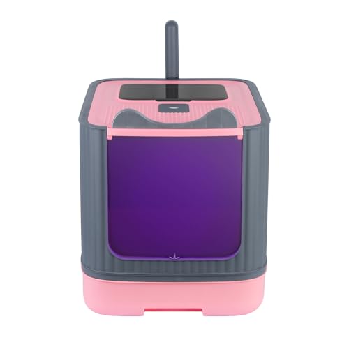 Katzentoilette, selbstreinigend, Katzentoilette, automatisch, selbstreinigend, für Katzen, für Katzen mit ultravioletten Strahlen - 44,5 x 36,5 x 34,5 cm, UV-Rosa Katzentoilette, selbstreinigend, Katzentoilette, automatisch, selbstreinigend, für Katzen, für Katzen mit ultravioletten Strahlen - 44,5 x 36,5 x 34,5 cm, UV-Rosa von HUOLE