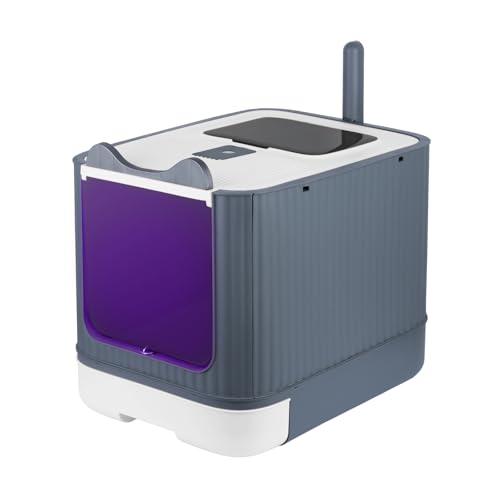 Katzentoilette, selbstreinigend, Katzentoilette, automatisch, selbstreinigend, für Katzen, für Katzen mit ultravioletten Strahlen - 44,5 x 36,5 x 34,5 cm, UV-Weiß Katzentoilette, selbstreinigend, Katzentoilette, automatisch, selbstreinigend, für Katzen, für Katzen mit ultravioletten Strahlen - 44,5 x 36,5 x 34,5 cm, UV-Weiß von HUOLE