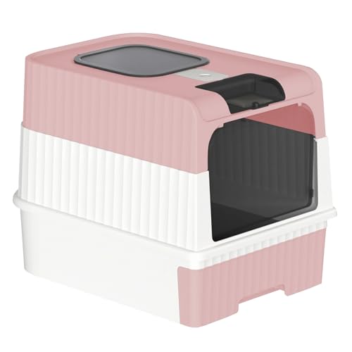 Katzentoilette Katzenklo Haubentoilette, Vollständig Geschlossene Katzentoilette mit Deckel Schubladentyp Desodorierende, bis 15 kg,UV-Desinfektion-48 * 35 * 36 cm – Rosa Katzentoilette Katzenklo Haubentoilette, Vollständig Geschlossene Katzentoilette mit Deckel Schubladentyp Desodorierende, bis 15 kg,UV-Desinfektion-48 * 35 * 36 cm – Rosa von HUOLE