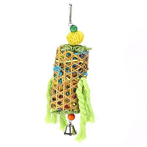 HUONIU Bambus-Vogel-Kauspielzeug, Vogel-Hängespielzeug mit Seide und Baumwollpapier, Haustier-Vogelspielzeug HUONIU Bambus-Vogel-Kauspielzeug, Vogel-Hängespielzeug mit Seide und Baumwollpapier, Haustier-Vogelspielzeug von HUONIU