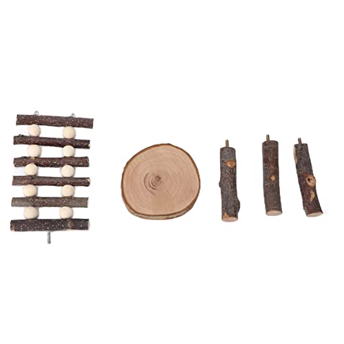 HUONIU Hamsterplattform mit Holzleiter, Kletterbrücke für Kleintiere, Mäuse- und Hamsterspiele, Hamsterunterschlupf und Ruhe HUONIU Hamsterplattform mit Holzleiter, Kletterbrücke für Kleintiere, Mäuse- und Hamsterspiele, Hamsterunterschlupf und Ruhe von HUONIU