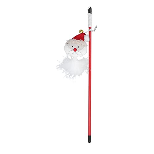 HUONIU Interaktiver Katzenstab mit Fleeceball, Weihnachtsspielzeug für Katzen mit Weihnachtsmann-Design, anregend und zum Spielen geeignet HUONIU Interaktiver Katzenstab mit Fleeceball, Weihnachtsspielzeug für Katzen mit Weihnachtsmann-Design, anregend und zum Spielen geeignet von HUONIU