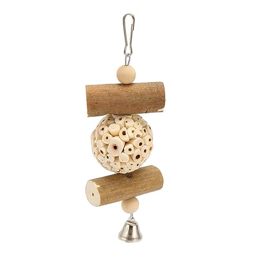 HUONIU Papageien-Kauspielzeug, weicher Holzball, hängendes Spielzeug, lindert Angstzustände für Vögel und Hamster HUONIU Papageien-Kauspielzeug, weicher Holzball, hängendes Spielzeug, lindert Angstzustände für Vögel und Hamster von HUONIU
