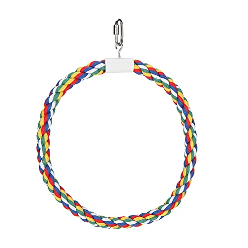 HUONIU Papageien-Kletterring mit Baumwollschnur, Spielzeug für kleine und mittelgroße Vögel HUONIU Papageien-Kletterring mit Baumwollschnur, Spielzeug für kleine und mittelgroße Vögel von HUONIU